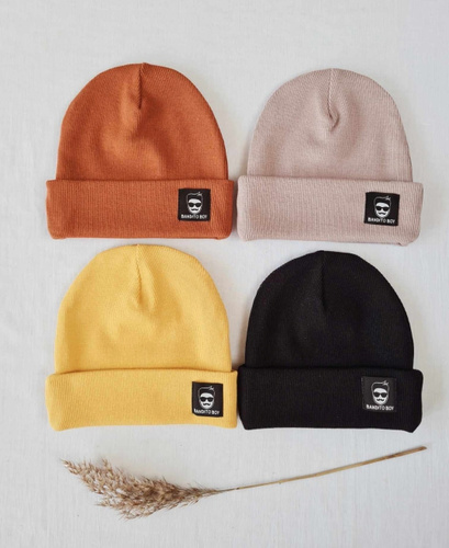 2415P Bandito boy Czapka prążek podwójna Marija - czarny