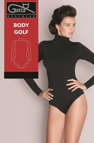 Gatta Body 5577 Golf damskie bezszwowe długi rękaw mikrofibra czarny