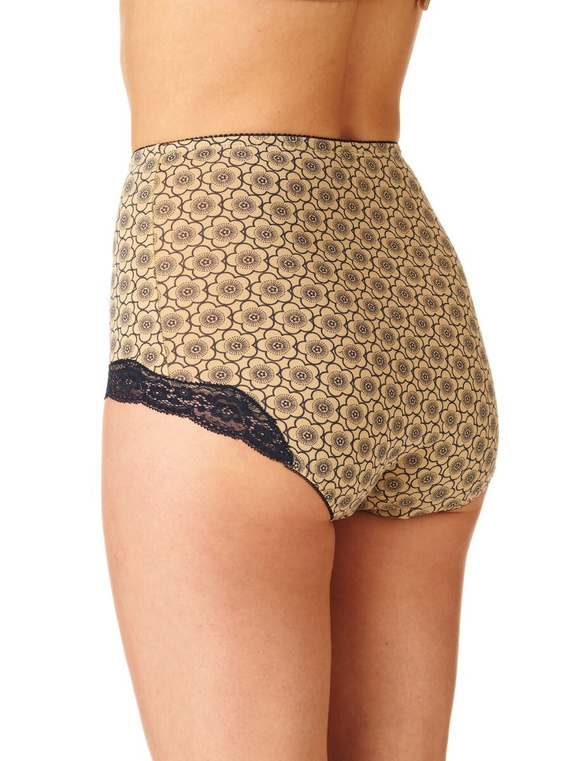 LPM 753 B22 A'2 Figi damskie 2-pak Key czarny beżowy