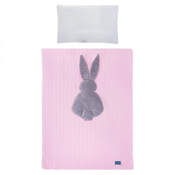 Pościel 3-częściowa "KRÓLICZEK"  Belisima szara 