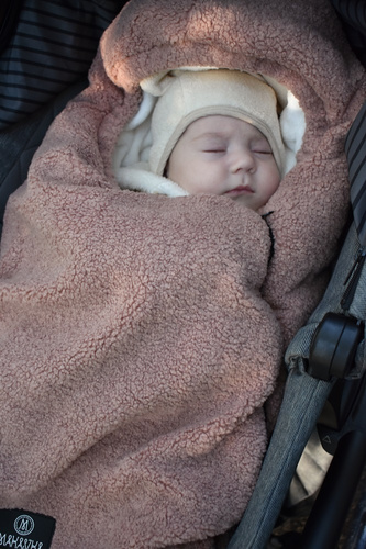 Dusty Pink Śpiworek Alpaka Makaszka