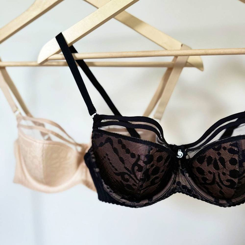 BS 1191 Bice Biustonosz póusztywniany (semi soft)Gaia- czarny