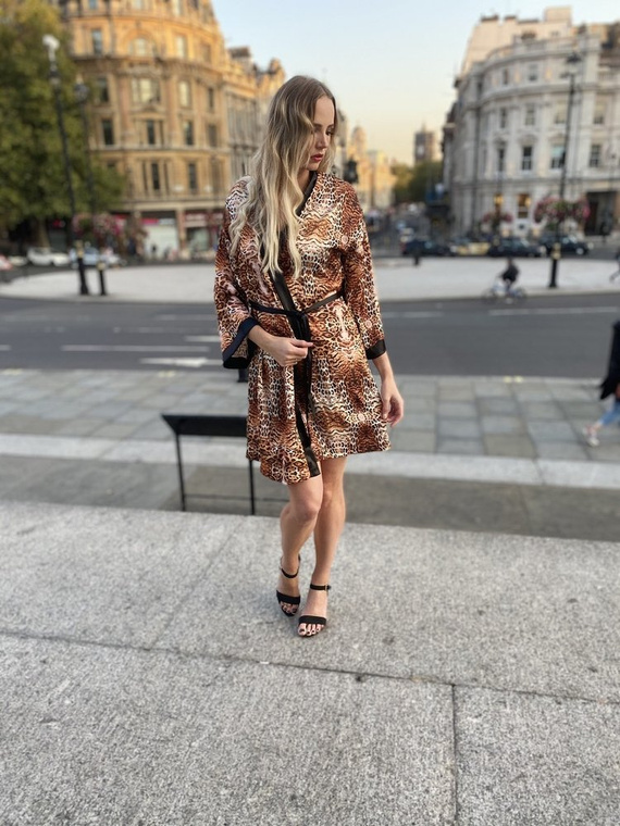 417 Valentina szlafrok damski Forex - beżowy