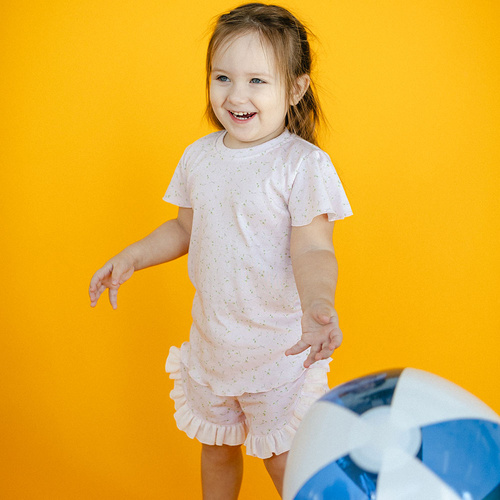 Meadow Szorty bawełniane Eevi- różowe