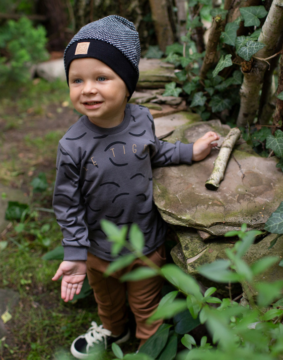 Le Tigre Bluzka z nadrukiem Pinokio - grafit druk