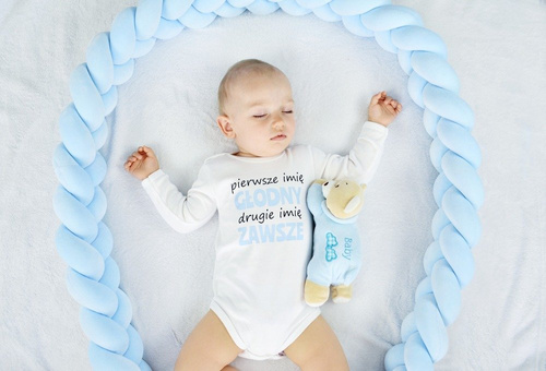 551219125 Body z długim rękawem "pierwsze imię GŁODNY, drugie imię ZAWSZE" Oscar Kids