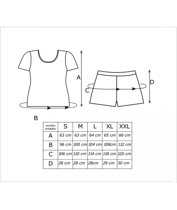 Cherry Short Piżama damska Donna - różowy