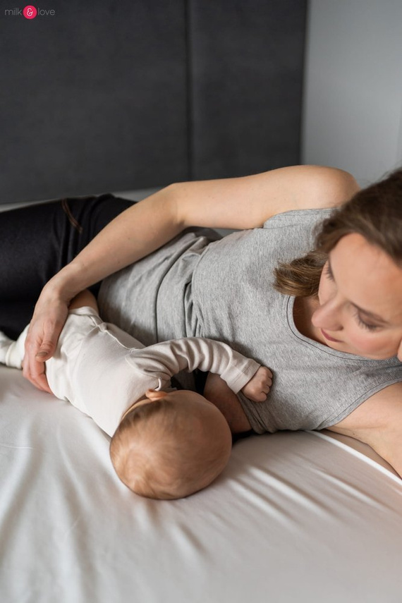 Milk Top koszulka ciążowa i do karmienia Milk&Love biały