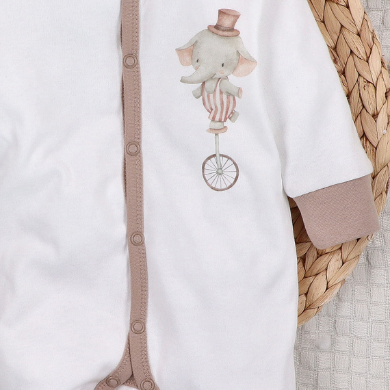 ABN-5586 Circus Pajac niemowlęcy Nini – 100% bawełna organiczna, antyalergiczny, polska produkcja