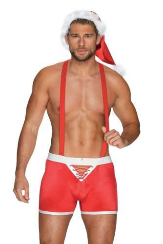 Mr Claus strój Mikołaja Obsessive czerwony