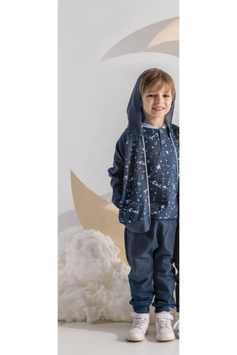 185273 Maks Bluza dresowa z kapturem Nicol - granatowy