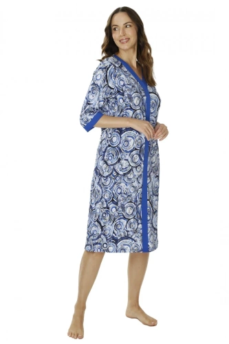 86671 Irene Koszula nocna Mewa druk niebieski