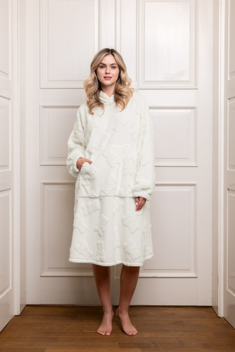 Miśka Kocobluza damska Italian Fashion  – ciepła, oversize, z kapturem, motyw misiów