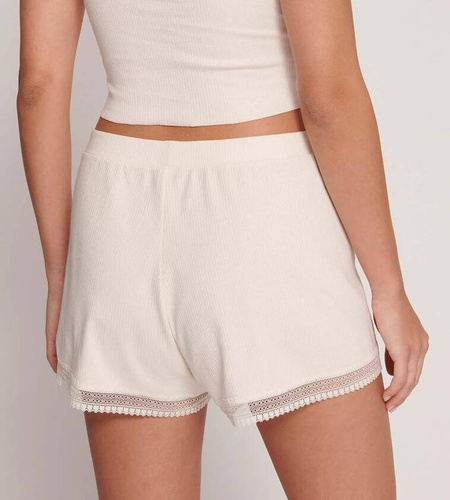 GO Ribbed Short krótkie spodenki piżamowe Sloggi - Angora