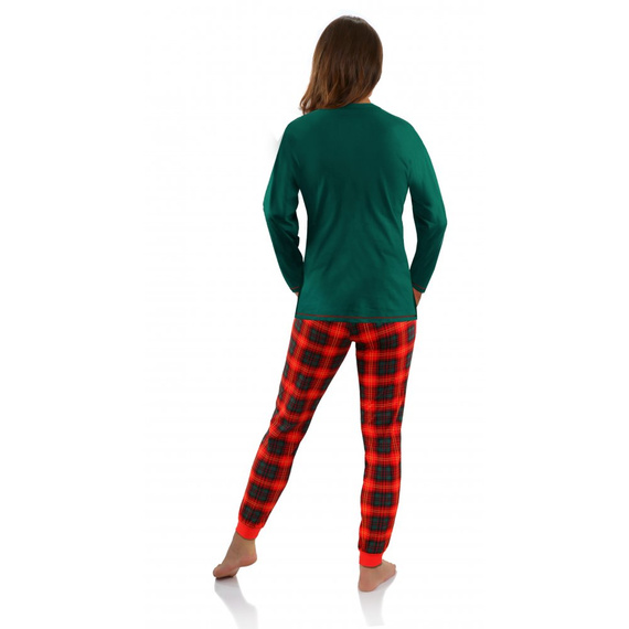 2576 Skrzat Piżama damska świąteczna Sesto Senso zielony