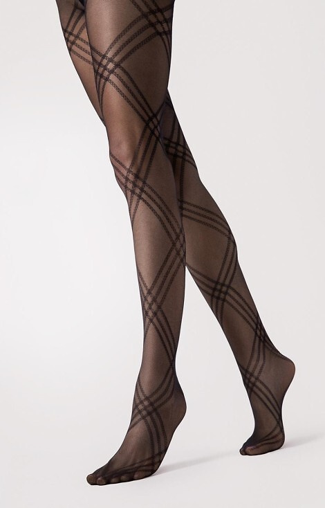 G6125 Tess rajstopy Fiore –  wzorzyste 30 den, mikrofibra, eleganckie