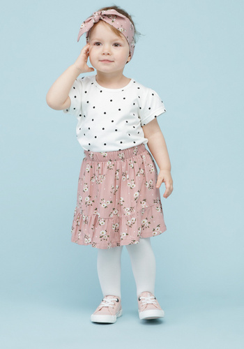 Tres Bien Spódniczka dziewczęca Pinokio - różowy kwiaty