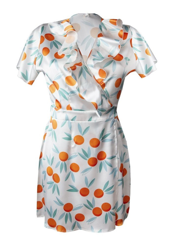 Andrea Satynowa Podomka damska DKaren - biały 19