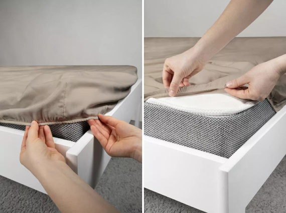 Prześcieradło mikrosatynowe z gumką Poly Detexpol gładkie taupe 