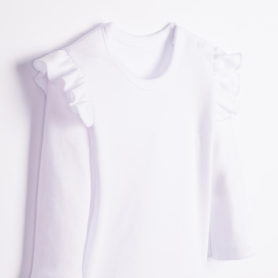 Body Niemowlęce Nicol Tosia 225093 100% Bawełna Białe Falbanki