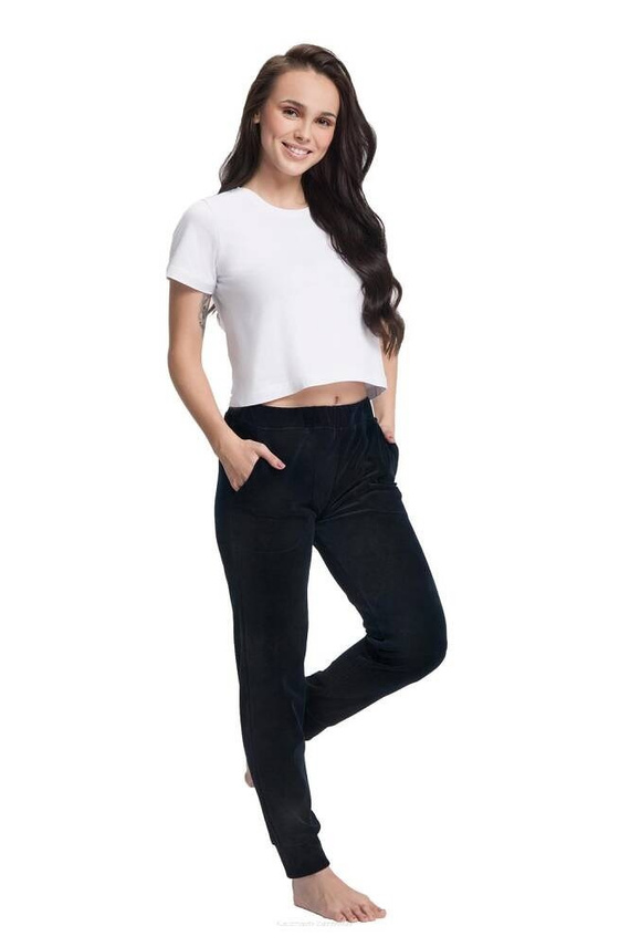 310 Welur Spodnie dresowe Damskie Luna szary