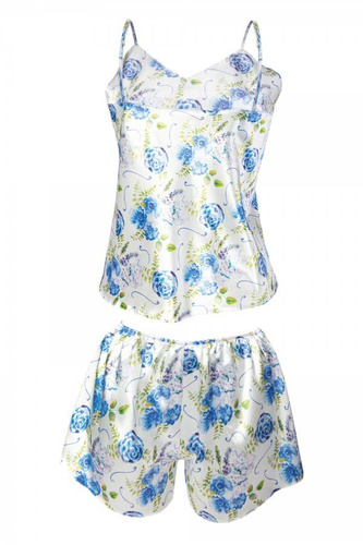 DK-KK Flowers Komplet piżama damska DKaren - 3 biały