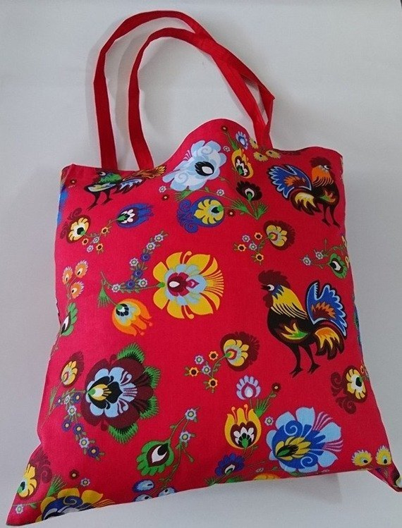 Kwiatki wzór serwetki torba bawełniana na zakupy szary