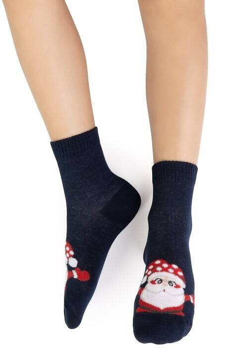 Art.014 Skarpety dziecięce Świąteczne Steven -039 granatowe