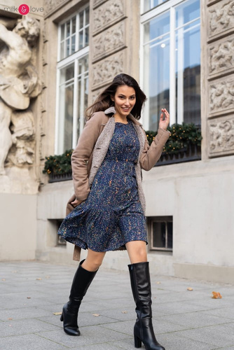 Lovely Dress sukienka ciążowa i do karmienia Milk&Love granatowa w print