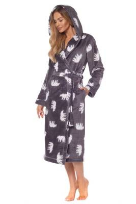 2126 Winter Długi Szlafrok Damski L&L - grafit