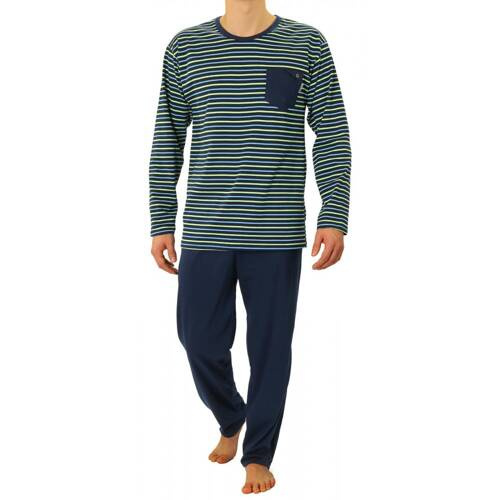 02 Piżama Męska długi rękaw i spodnie Sesto Senso - K67L