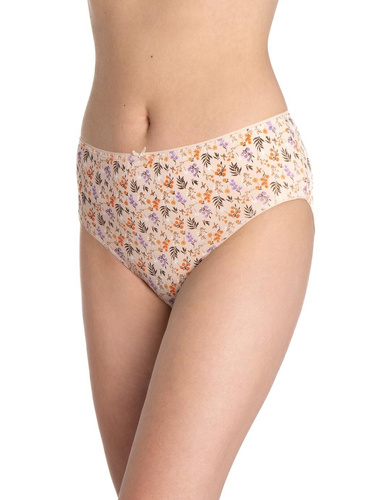 Lama L-120 BI-100 Bawełniane Figi Bikini Beżowo-Brązowe 3-pak Komfort