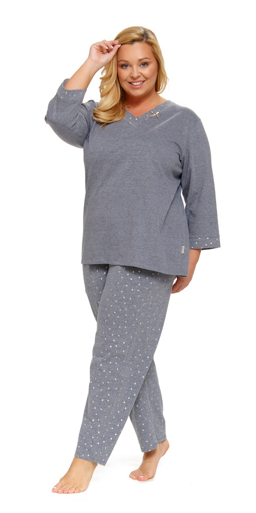 9778 Piżama Damska Plus Size Doctor Nap - dark grey