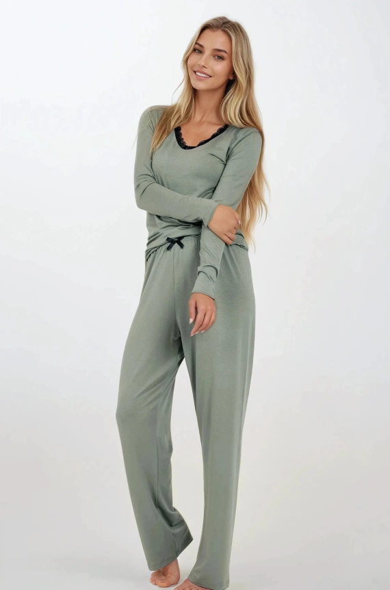 Emerald Dreams Piżama damska Momenti Per Me green