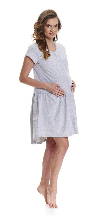 9445 Koszula Nocna ciążowa i do karmienia Doctor Nap - grey melange