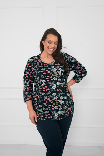 Piżama damska bawełniana Lucja 3/4 rękaw i spodnie Italian Fashion  