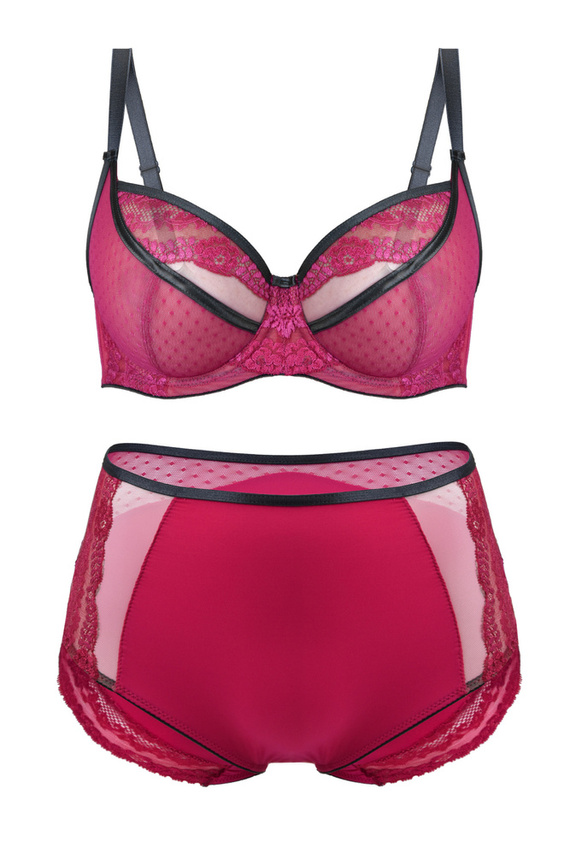 19111 Dots Figi damskie wysokie Mediolano różowy