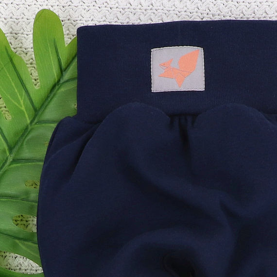 ABN-5392 Fun Origami Półśpiochy z bawełny organicznej Nini granatowy 