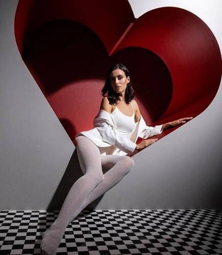 Wedel wz.02 Rajstopy damskie 40 den Gatta - white-choco