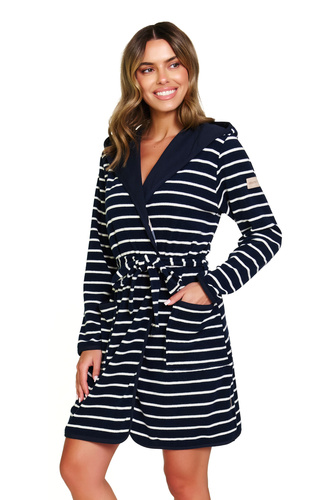 7225 Szlafrok damski Doctor Nap – elegancja i komfort na co dzień - marine