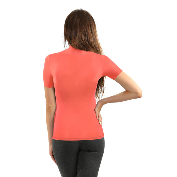 Felicia Bluzka damska krótki rękaw Sesto Senzo koral