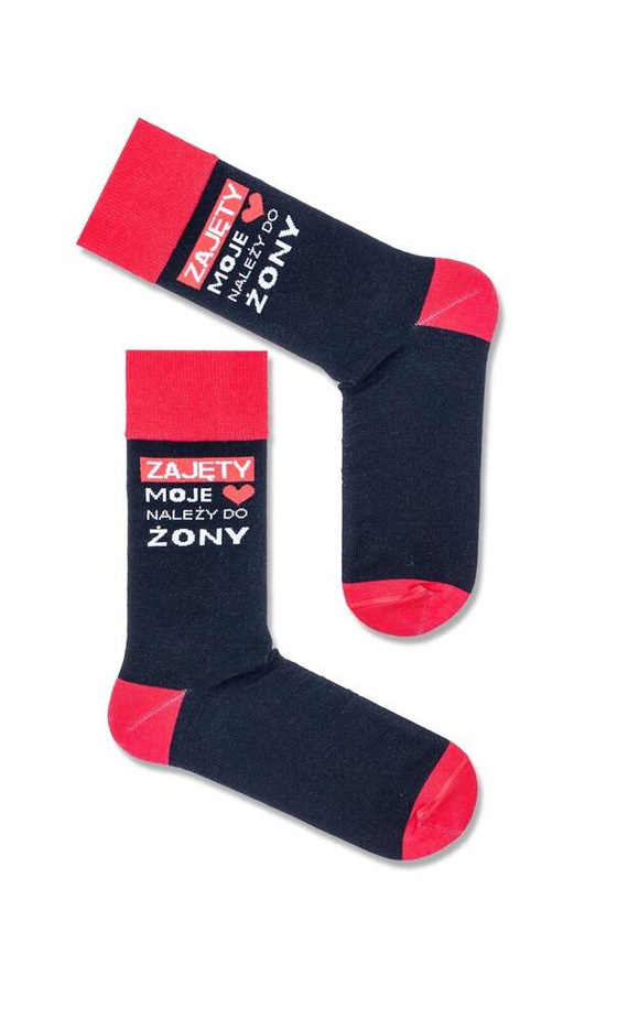 0125-016 Walentynki Skarpety męskie Milena - czarny