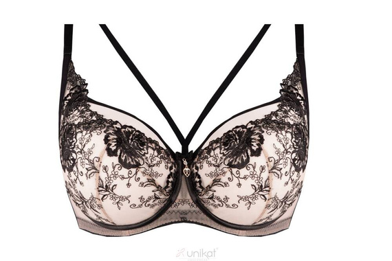Saskia soft biustonosz miękki Unikat czarny-beż