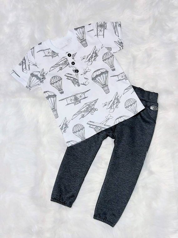 Aviator Koszulka dziecięca krótki rękaw Bambarillo biały