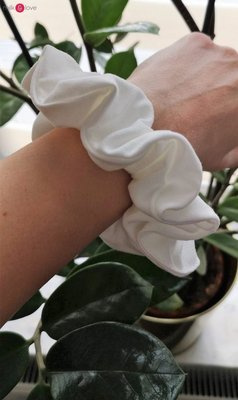 Scrunchie gumka do włosów gładka Milk&Love kremowy