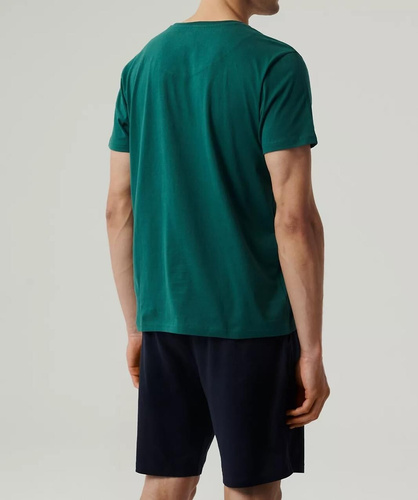 NMP-379 Piżama męska krótki rękaw, Atlantic-szmaragdowy granatowy