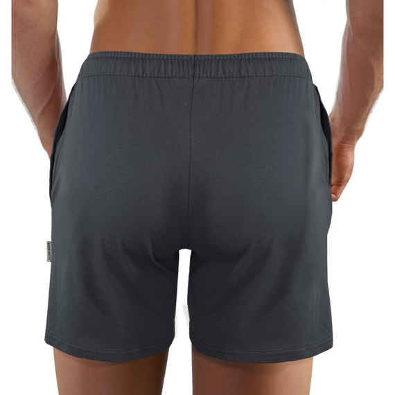 Milo 2 Krótkie spodnie piżamowe Sesto Senso gładkie grafitowy