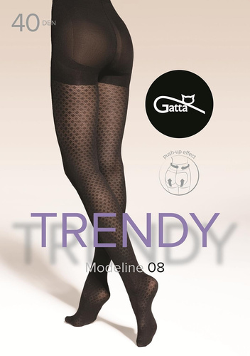 Modeline 08 Rajstopy Gatta – 40 den, modelujące push-up, kratka