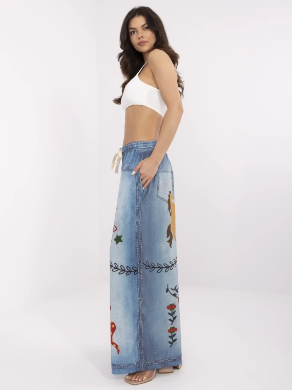 DHJ-SP-19183-9.54 Spodnie damskie Paris niebieski