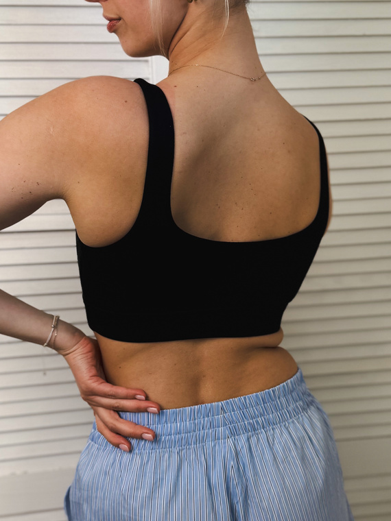 Mombri Klasyk Milk&Love nieprzemakalny biustonosz do karmienia czarny